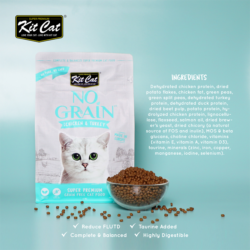 Kit Cat No Grain Dry Cat Food Chicken Turkey Super Paws