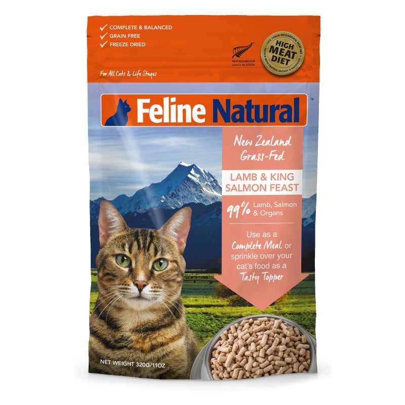 Feline Natural Lamb & Salmon Feast Freeze Dried Raw Cat Food - 320g