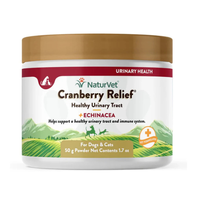 NaturVet Cranberry Relief® Powder Plus Echinacea Supplement For Dogs & Cats - 50g