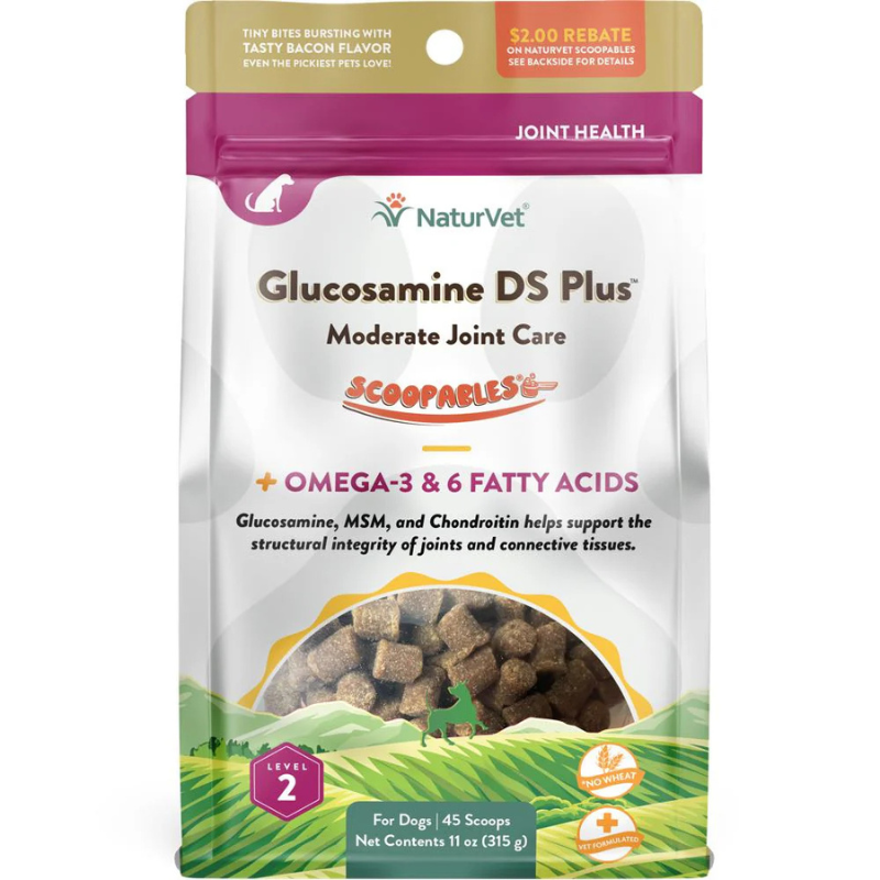 NaturVet Scoopables Glucosamine DS Plus Moderate Joint Care For Dogs - 11oz