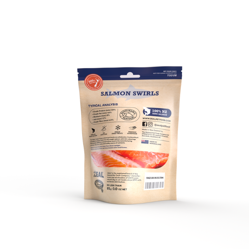 Zeal Freeze Dried Salmon Swirls Cat & Dog Treats - 85g