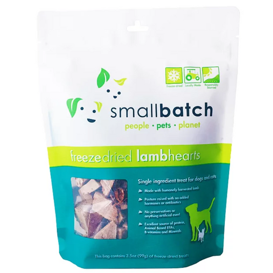 Smallbatch Freeze Dried Lamb Heart Treats For Cats & Dogs - 3.5oz