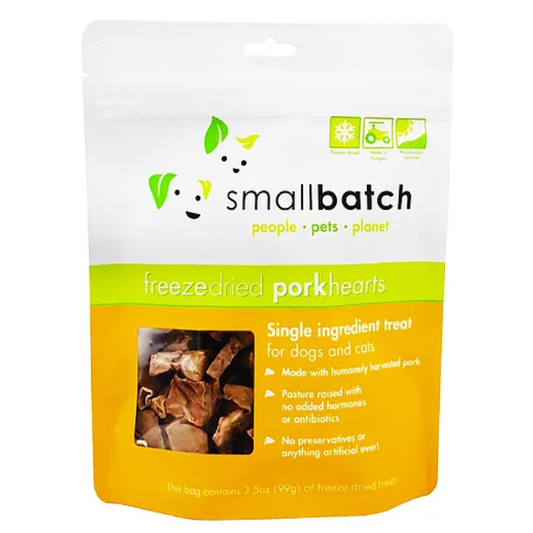 Smallbatch Freeze Dried Pork Heart Treats For Cats & Dogs - 3.5oz