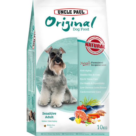 Uncle Paul Original Dog Food For Sensitive Adult Indoor/Anti-Aging [2 Sizes]