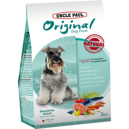 Uncle Paul Original Dog Food For Sensitive Adult Indoor/Anti-Aging [2 Sizes]