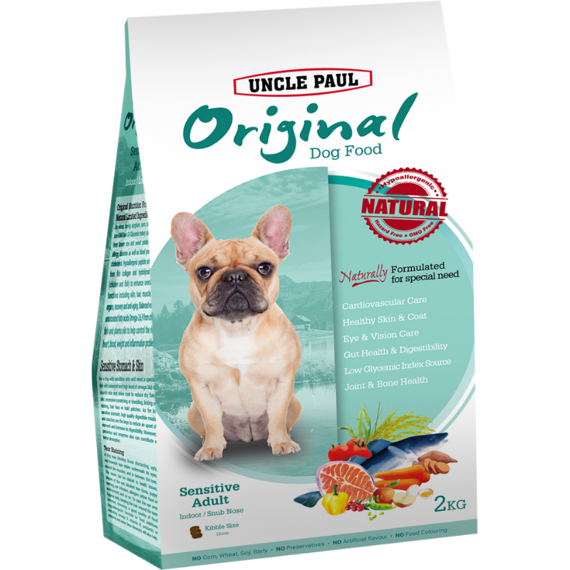 Uncle Paul Original Dog Food For Sensitive Adult Indoor/Snub Nose [2 Sizes]