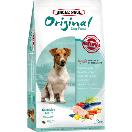 Uncle Paul Original Dog Food For Sensitive Adult/Small Bits [2 Sizes]