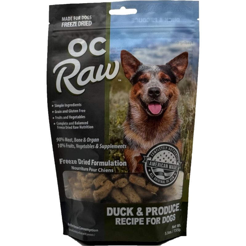 OC Raw Meaty Rox Duck & Produce Grain-Free Freeze-Dried Raw Dog Food - 5.5oz