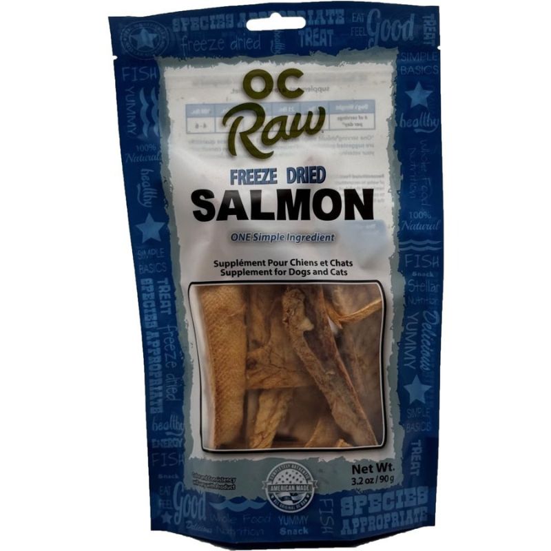 OC Raw Salmon Grain-Free Freeze-Dried Raw Treats For Cats & Dogs - 3.2oz