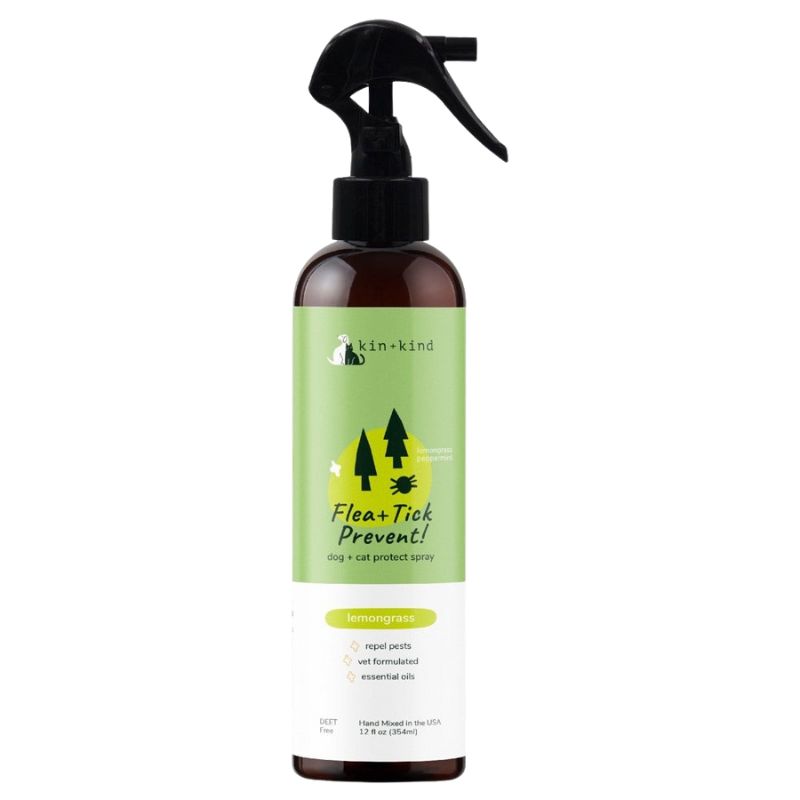 Kin+Kind Flea & Tick Lemongrass Repel Spray (Dogs & Cats)