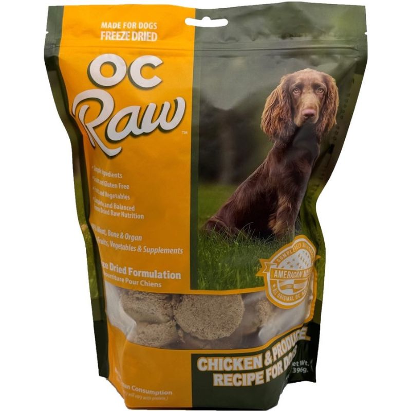 OC Raw Chicken & Produce Grain-Free Freeze-Dried Raw Dog Food - 14oz