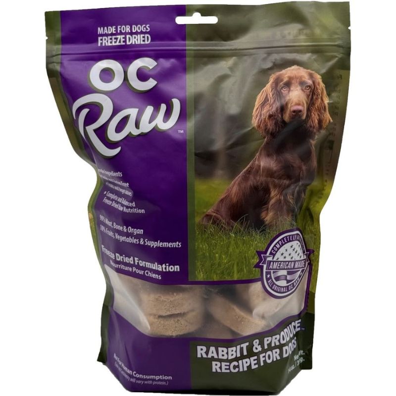 OC Raw Rabbit & Produce Grain-Free Freeze-Dried Raw Dog Food - 14oz