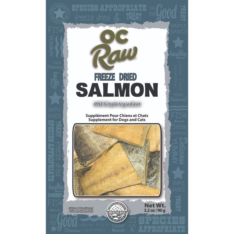 OC Raw Salmon Grain-Free Freeze-Dried Raw Treats For Cats & Dogs - 3.2oz