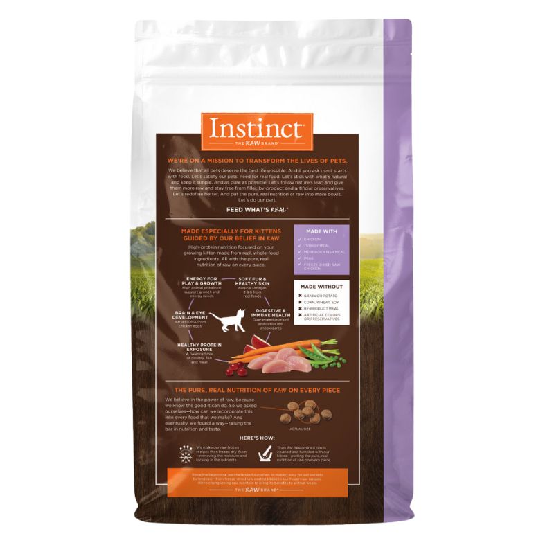 Instinct Original Kitten Grain-Free Recipe with Real Chicken Dry Cat Food - 4.5lb