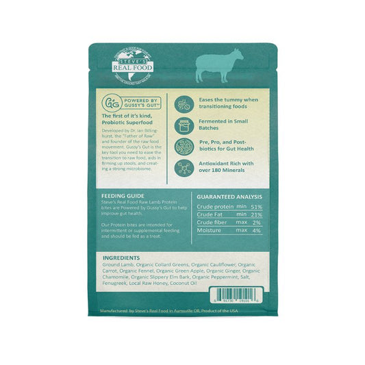 Steve's Real Food Freeze Dried Lamb Probiotics Protein Bites - 4 oz