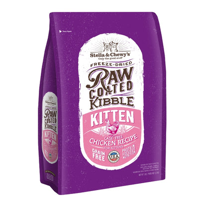 Stella & Chewy's Freeze-Dried Raw Coated Kibble Chicken Kitten Grain-Free Dry Cat Food [2 Size]