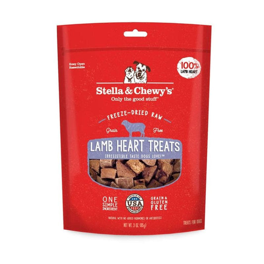 Stella & Chewy's Lamb Heart Single Ingredient Grain-Free Freeze-Dried Dog Treats - 3 oz