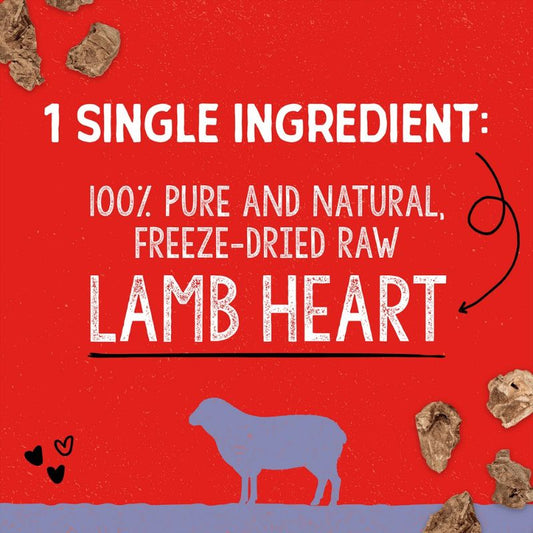 Stella & Chewy's Lamb Heart Single Ingredient Grain-Free Freeze-Dried Dog Treats - 3 oz