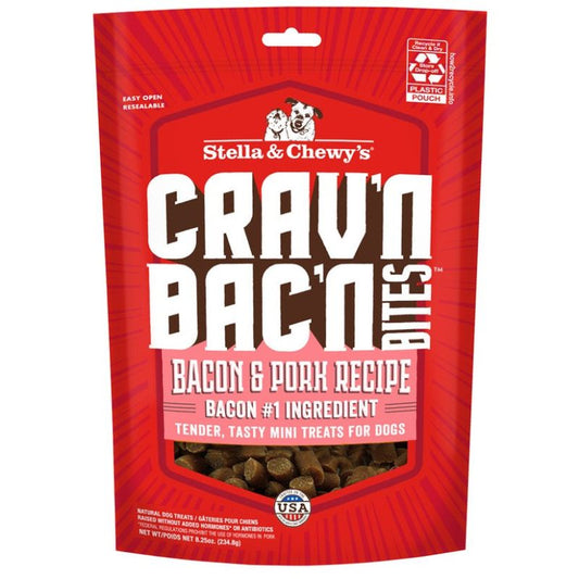 Stella & Chewy's Crav'n Bac'n Bites Bacon & Pork Dog Treats - 8.25 oz