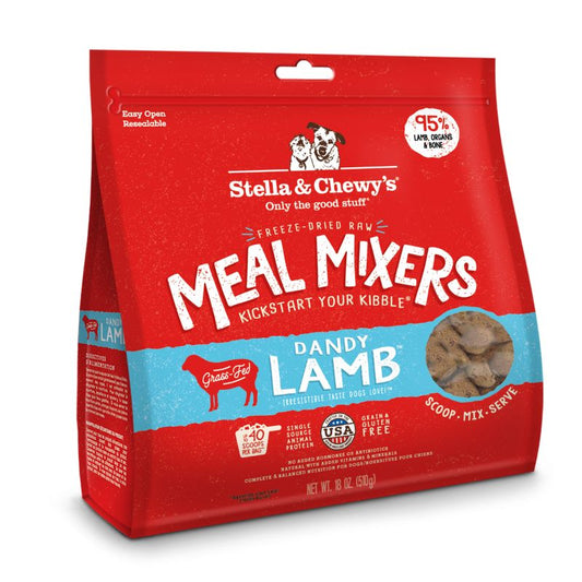 Stella & Chewy's Meal Mixers Dandy Lamb Grain-Free Freeze-Dried Raw Dog Food - 18 oz