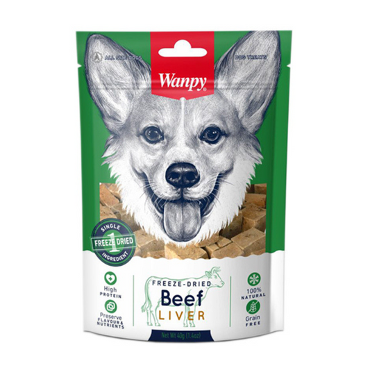 Wanpy Freeze Dried Beef Liver For Dogs - 480g