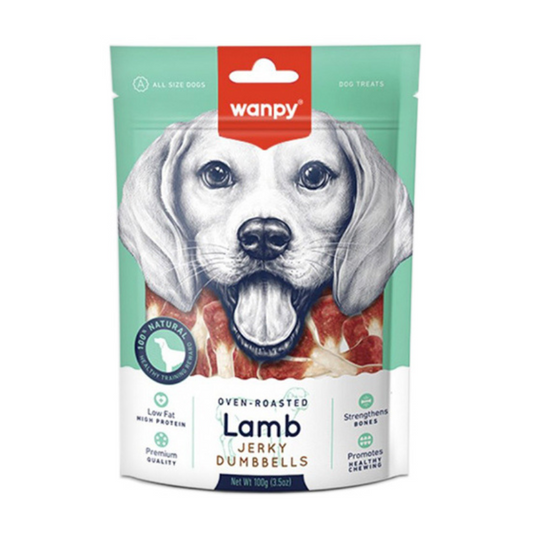 Wanpy Oven-Roasted Lamb Jerky Dumbell For Dogs - 100g