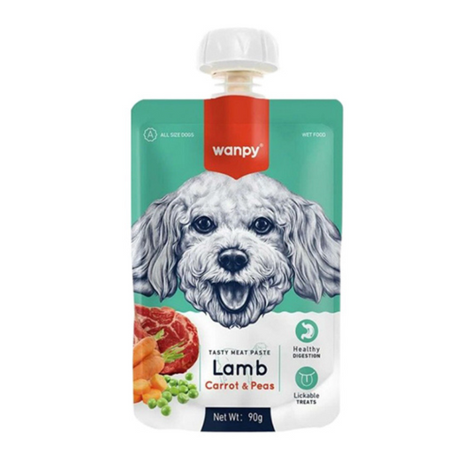 Wanpy Tasty Meat Paste Lamb Carrot & Pea For Dogs - 90g