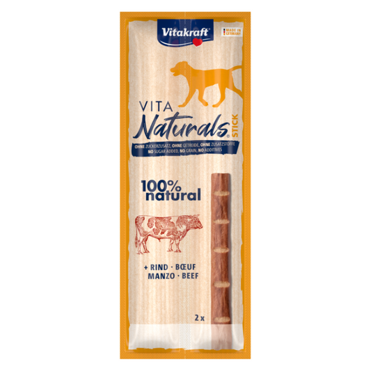 Free Vitakraft Vita Naturals Dog Sticks Beef 1pcs