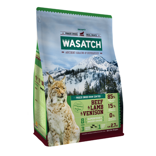 Wasatch Ancient Grain Cat - 3 Dark Meats (Beef, Lamb and Venison)