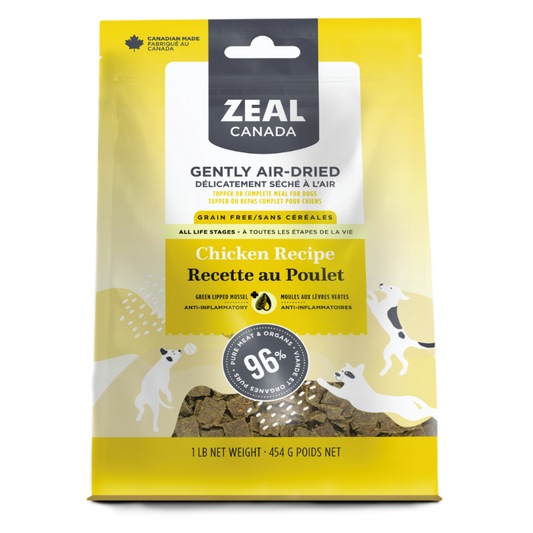 Zeal Canada Gently Air-Dried Chicken Recipe Dry Dog Food 454g