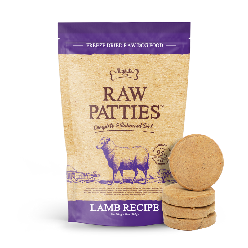 Absolute Bites Freeze Dried Raw Patties 14oz - Lamb Recipe