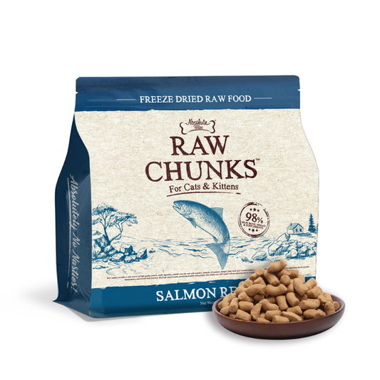 Absolute Bites Raw Chunks Freeze Dried Raw Food for Cats & Kittens - Salmon Recipe